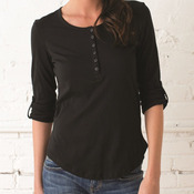 Ladies' Rolled Sleeve Henley