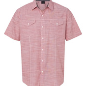 Textured Solid Short Sleeve Shirt