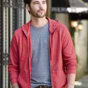 Eco Mock Twist French Terry Mock Neck Full-Zip Hood