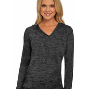 Ladies' Burnout Hooded Pullover