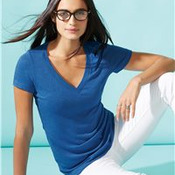 Ladies' Triblend Deep V-Neck T-Shirt