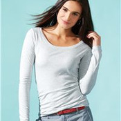 Ladies' Triblend Long Sleeve Scoop